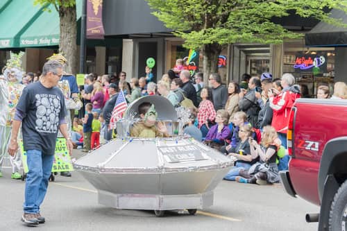 UFO Festival and Parade in downtown McMinnville Oregon